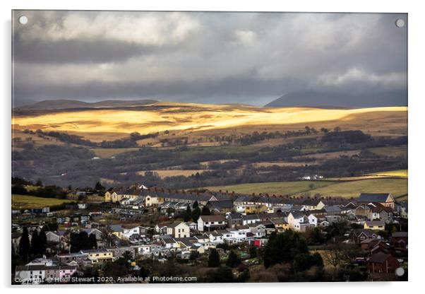 Cwmdare in the Welsh Valleys Acrylic by Heidi Stewart