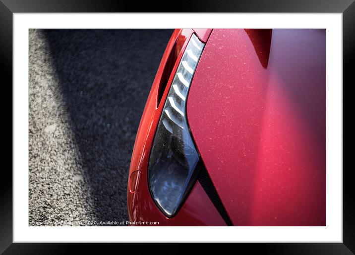 Ferrari detail Framed Mounted Print by Efraim Gal