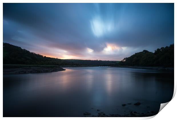 River Torridge sunrise at Bideford Print by Tony Twyman