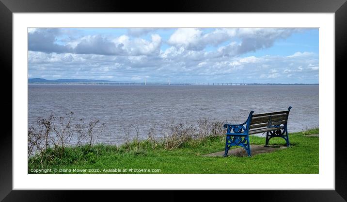 Battery Point view Portishead Somerset Framed Mounted Print by Diana Mower