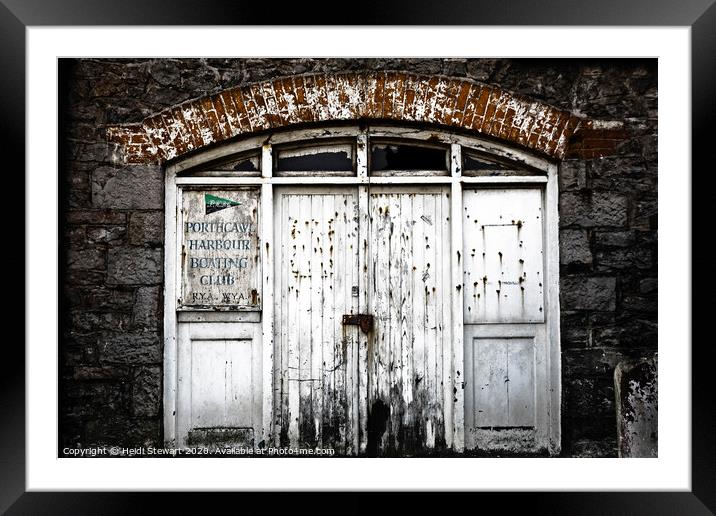 The Old Porthcawl Harbour Boating Club, South Wales Framed Mounted Print by Heidi Stewart