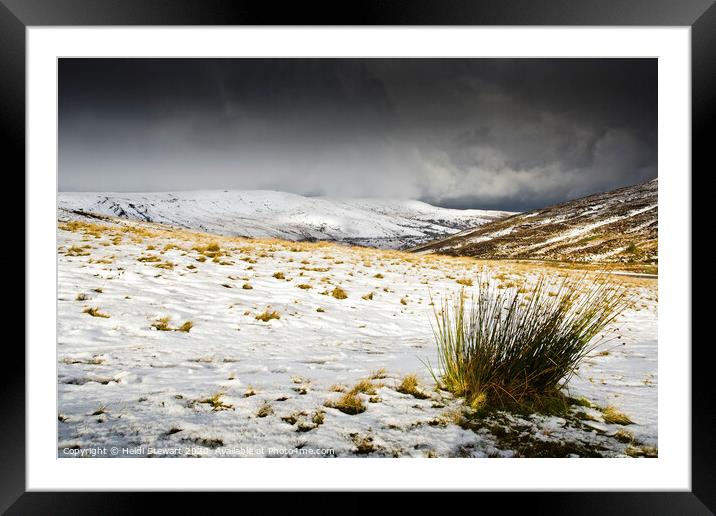 Brecon Beacons in Winter Time Framed Mounted Print by Heidi Stewart