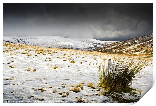 Brecon Beacons in Winter Time Print by Heidi Stewart
