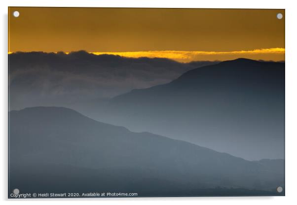 Sunrise in Snowdonia Acrylic by Heidi Stewart