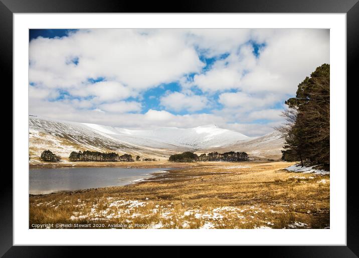 Upper Neuadd Reservoir in Winter Framed Mounted Print by Heidi Stewart