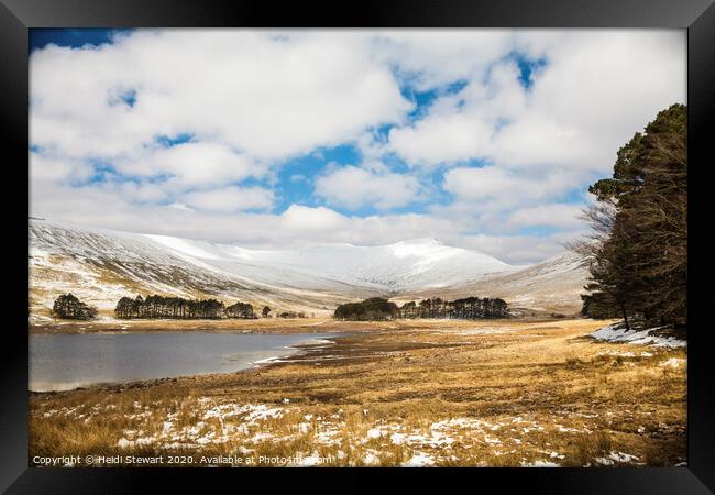 Upper Neuadd Reservoir in Winter Framed Print by Heidi Stewart