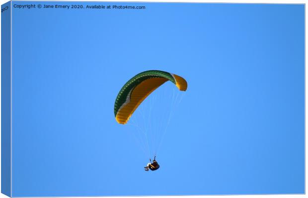 Sky object, Hang Gliding Canvas Print by Jane Emery