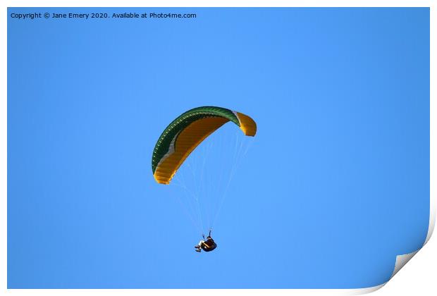 Sky object, Hang Gliding Print by Jane Emery