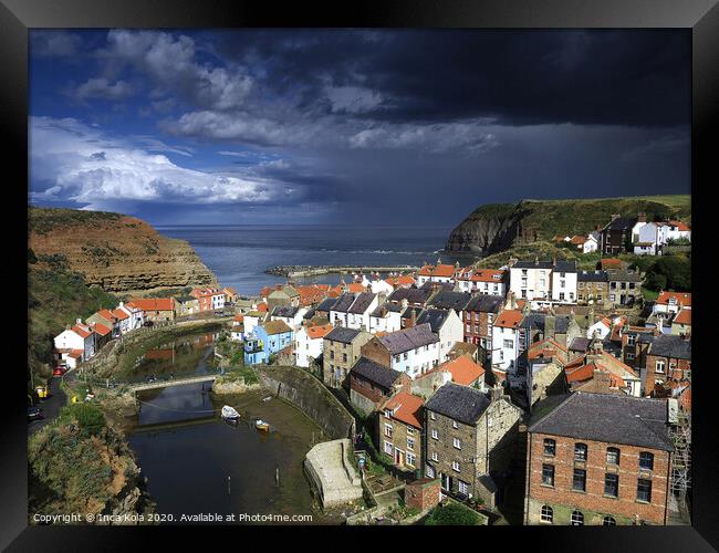 The Village of Staithes  Framed Print by Inca Kala
