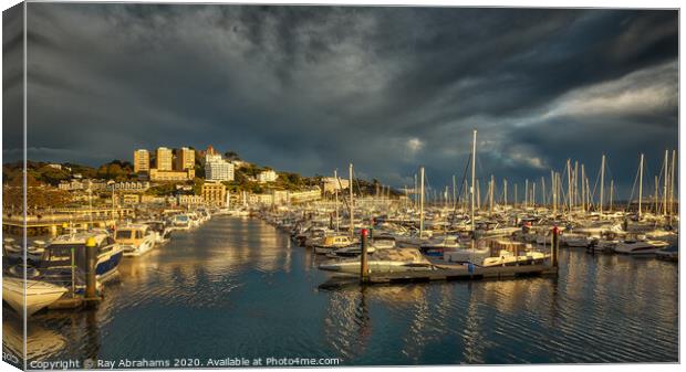 Harbour Light Canvas Print by Ray Abrahams