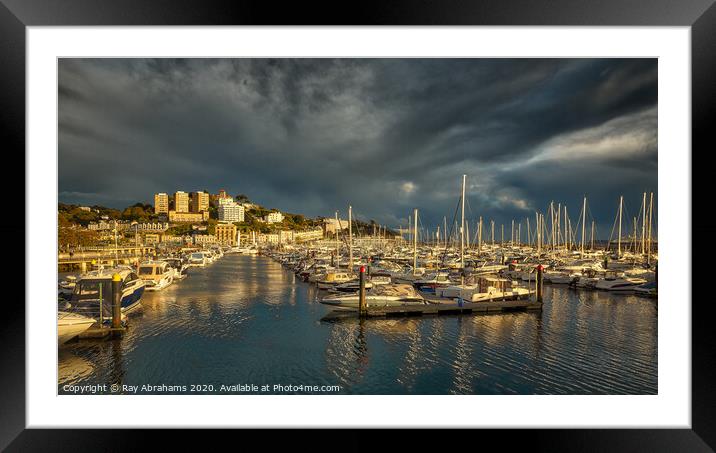 Harbour Light Framed Mounted Print by Ray Abrahams