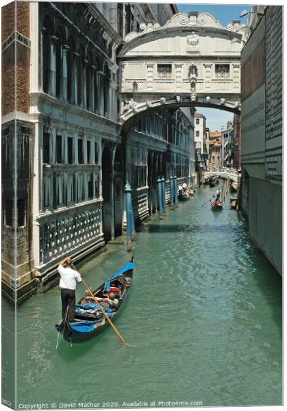 Bridge of Sighs, Venice Canvas Print by David Mather
