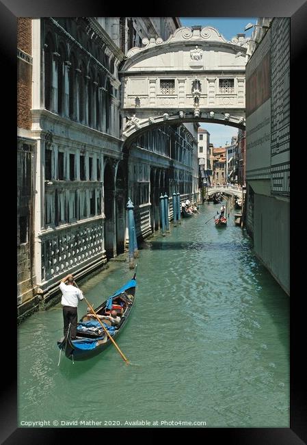 Bridge of Sighs, Venice Framed Print by David Mather