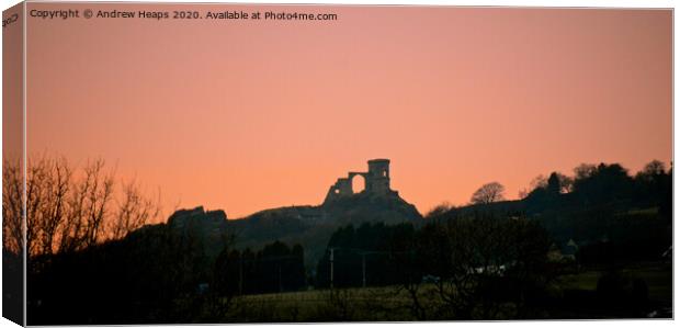Mow cop castle sunset Canvas Print by Andrew Heaps