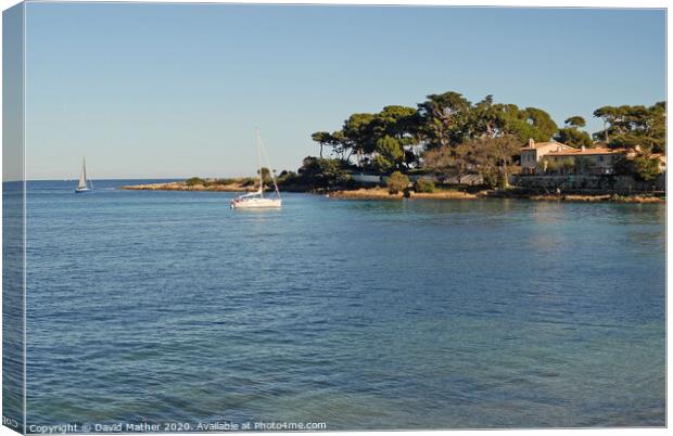 Bay at Cap d'Antibes, South of France Canvas Print by David Mather