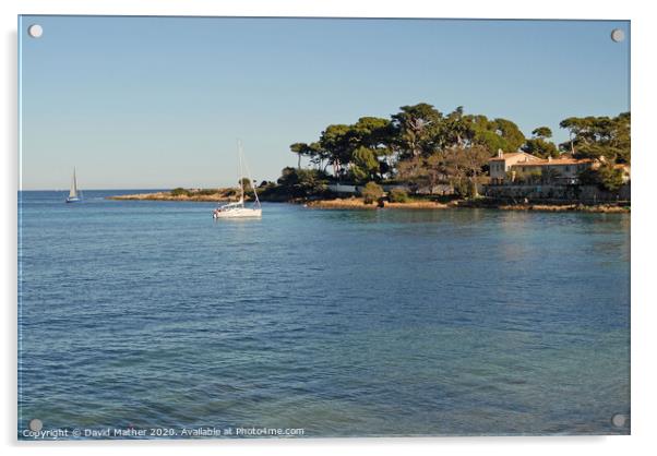 Bay at Cap d'Antibes, South of France Acrylic by David Mather
