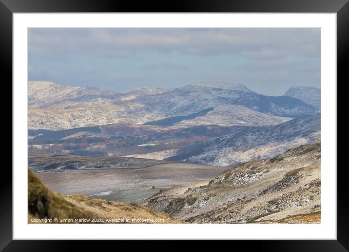 Majestic Snowdonia Mountains Framed Mounted Print by Simon Marlow