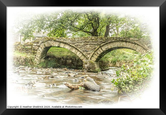 Packhorse Bridge At Wycoller Framed Print by Heather Sheldrick