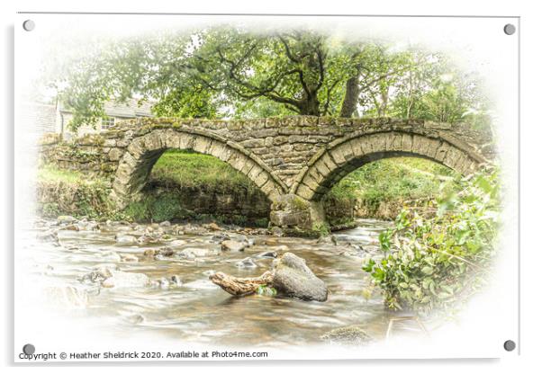 Packhorse Bridge At Wycoller Acrylic by Heather Sheldrick