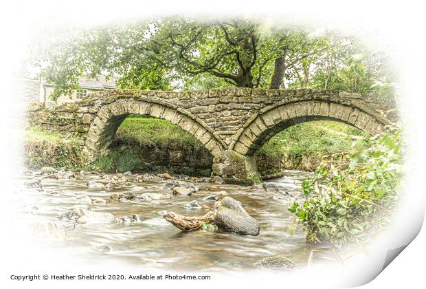 Packhorse Bridge At Wycoller Print by Heather Sheldrick