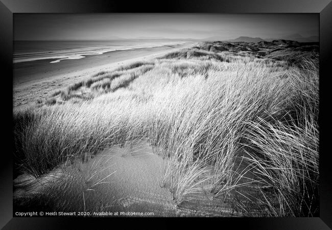 Harlech Beach Framed Print by Heidi Stewart