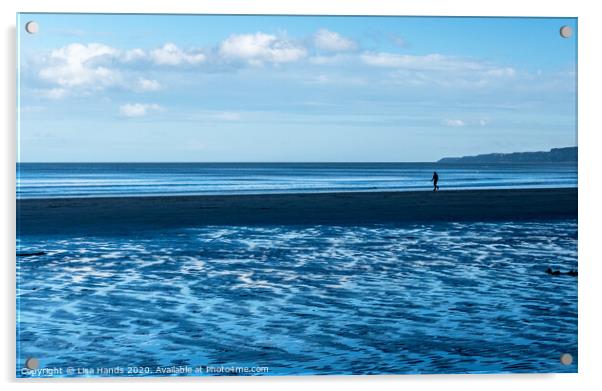 Blue Beach Acrylic by Lisa Hands