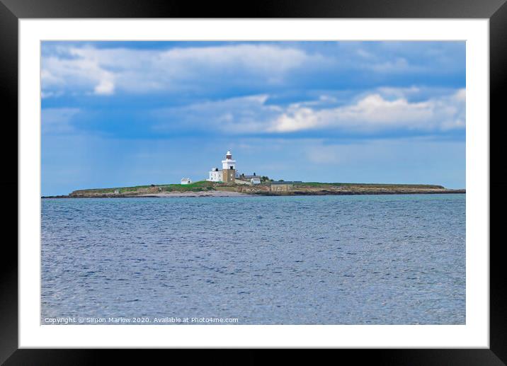Guiding Light on Amble Island Framed Mounted Print by Simon Marlow