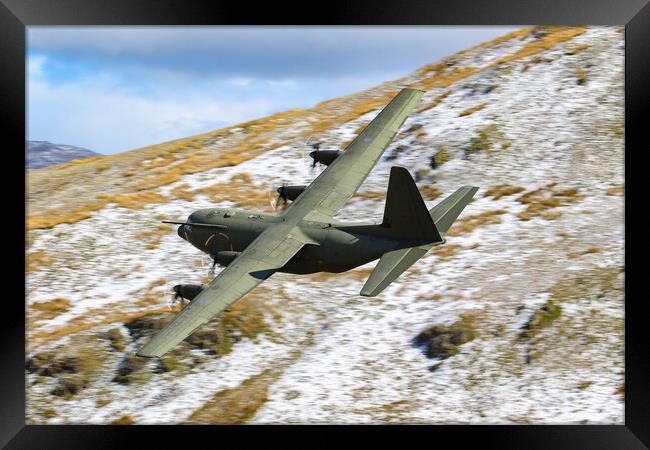 RAF C130 Low Level Framed Print by Oxon Images