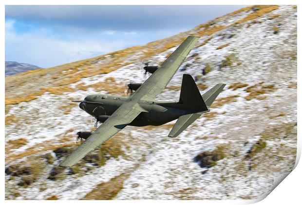 RAF C130 Low Level Print by Oxon Images