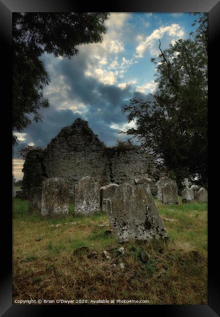 Graveyard ruin in ireland Framed Print by Brian O'Dwyer