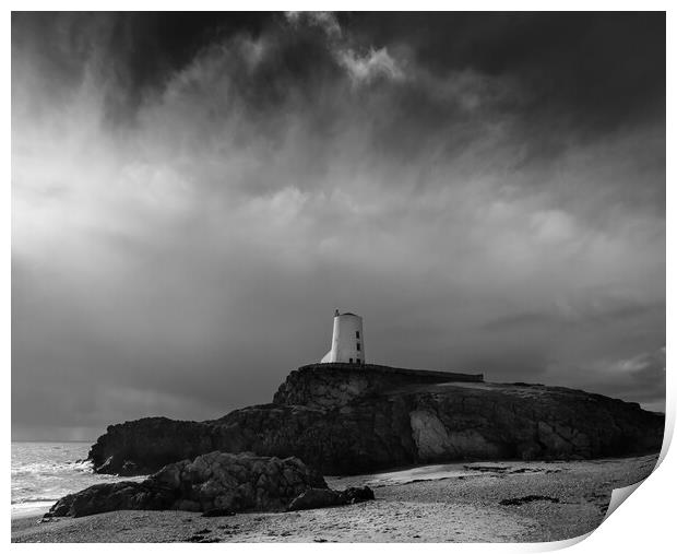 The Tower on Llanddwyn Island - Black & White Print by Colin Allen