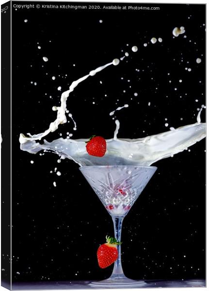 Strawberry Splash Canvas Print by Kristina Kitchingman