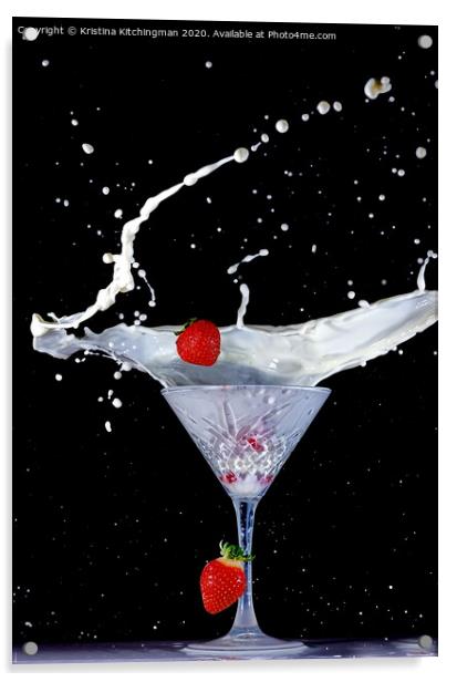 Strawberry Splash Acrylic by Kristina Kitchingman