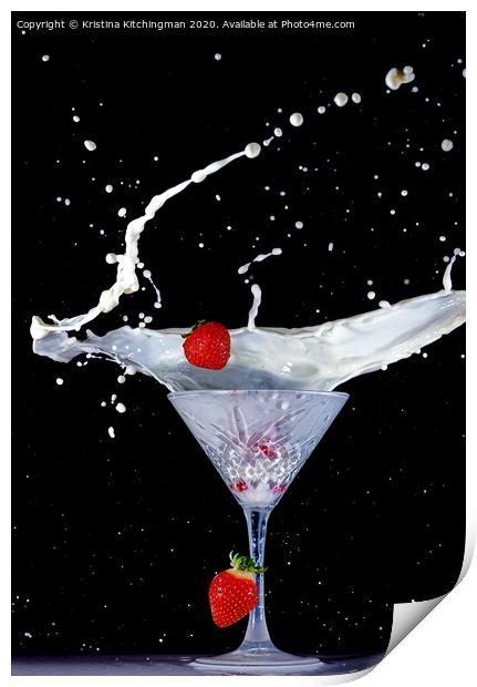 Strawberry Splash Print by Kristina Kitchingman
