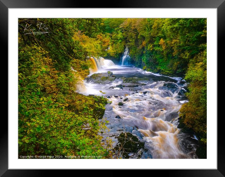 Falls of Clyde Framed Mounted Print by Kinga Papp