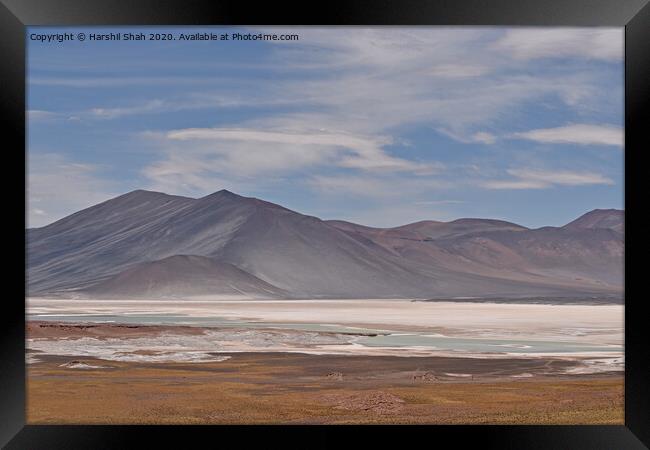 Atacama Desert in the Altiplano of Northern Chile Framed Print by Harshil Shah