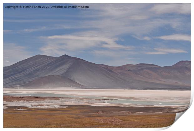 Atacama Desert in the Altiplano of Northern Chile Print by Harshil Shah