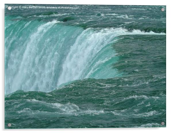 Where The Niagara Falls Acrylic by Gary Barratt