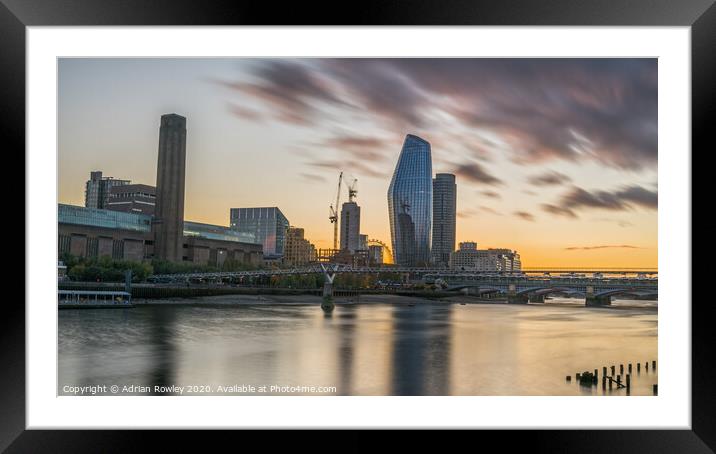 The Tate Modern at Sunset Framed Mounted Print by Adrian Rowley