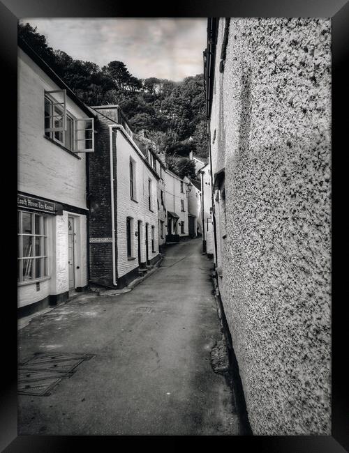 Polperro Landviddy Lane Framed Print by Beryl Curran