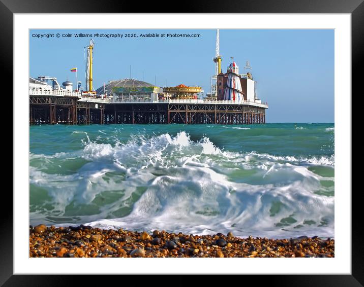 Brighton Pier on A Stormy Day Framed Mounted Print by Colin Williams Photography