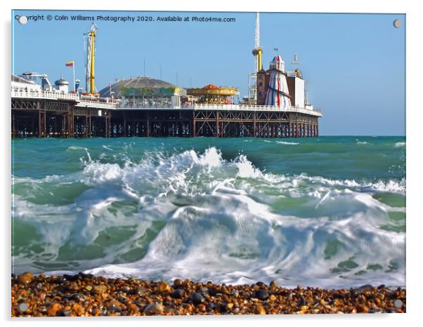 Brighton Pier on A Stormy Day Acrylic by Colin Williams Photography