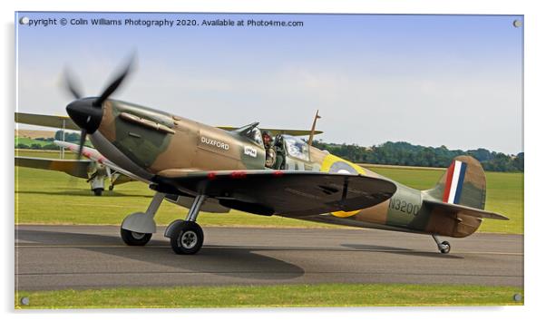 Spitfire At Duxford Acrylic by Colin Williams Photography