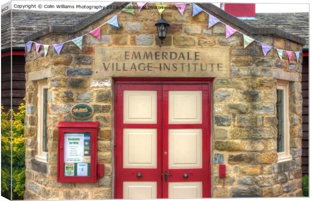 Welcome to Emmerdale Village Institute Canvas Print by Colin Williams Photography