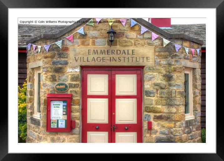 Welcome to Emmerdale Village Institute Framed Mounted Print by Colin Williams Photography