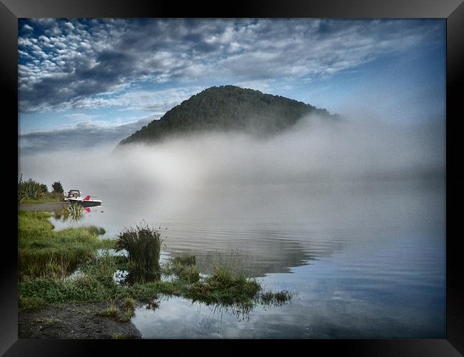 Lake - South Island, New Zealand Framed Print by peter tachauer