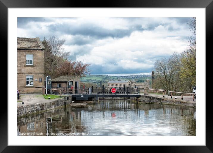 Top lock Bingley five rise flight  Framed Mounted Print by keith hannant