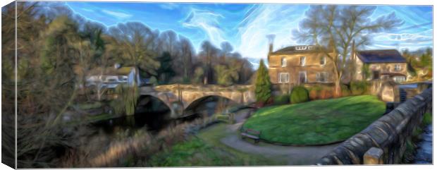 Knaresborough North Yorkshire abstract effect Canvas Print by mike morley