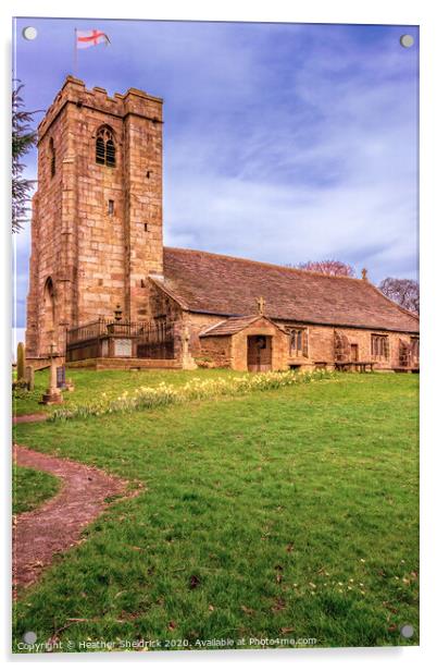 Church of St Mary-le-Gill, Barnoldswick, Lancashir Acrylic by Heather Sheldrick