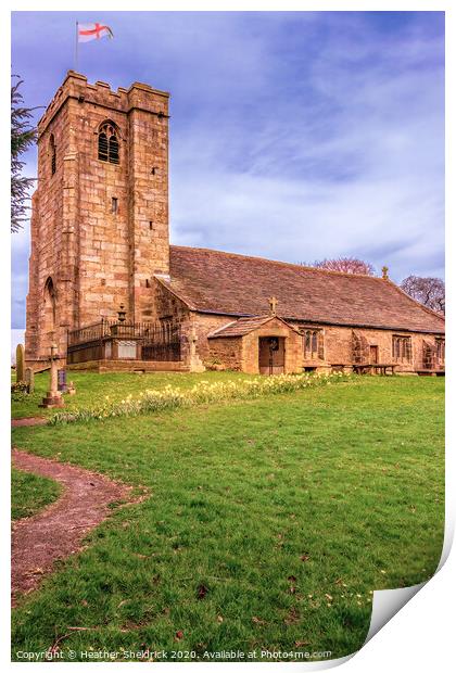 Church of St Mary-le-Gill, Barnoldswick, Lancashir Print by Heather Sheldrick